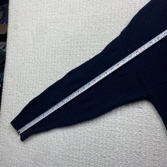 VTG Sweater Men M Blue Cooper Wool Blend Cardigan Grandpa Button 90s Canada Made - Picture 11 of 16